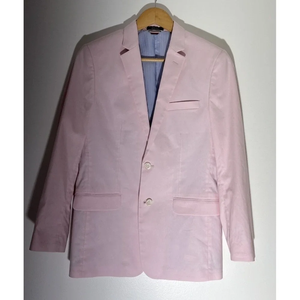 (10/b47)big Kids Tommy Hilfiger  Pink and Blue Blazer Jacket Size 16
